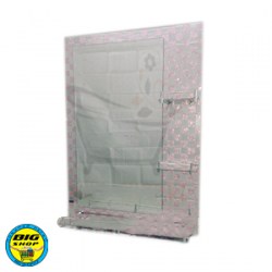 Зеркало настенное для ванной комнаты (шахматный розовый ) M10